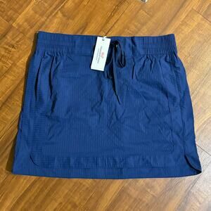 NWT Vineyard Vines Seersucker Harbor Skirt Deep Bay Navy Blue Resort Vacation